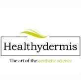 A logo of healthydermis, the art of the aesthetic science.