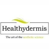 A logo of healthydermis, the art of the aesthetic science.