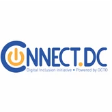 A logo of connect. Dc, which is an organization that works with individuals and families to help them navigate the digital inclusion initiative.