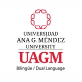 A red and white logo of the university.