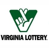 A green and white logo for the virginia lottery.